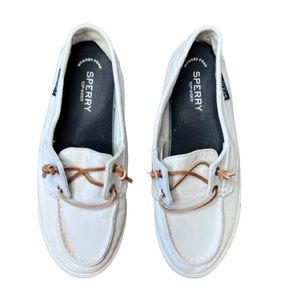 Sperry Top Sider Memory Foam Boat Shoe Size 8 M in White